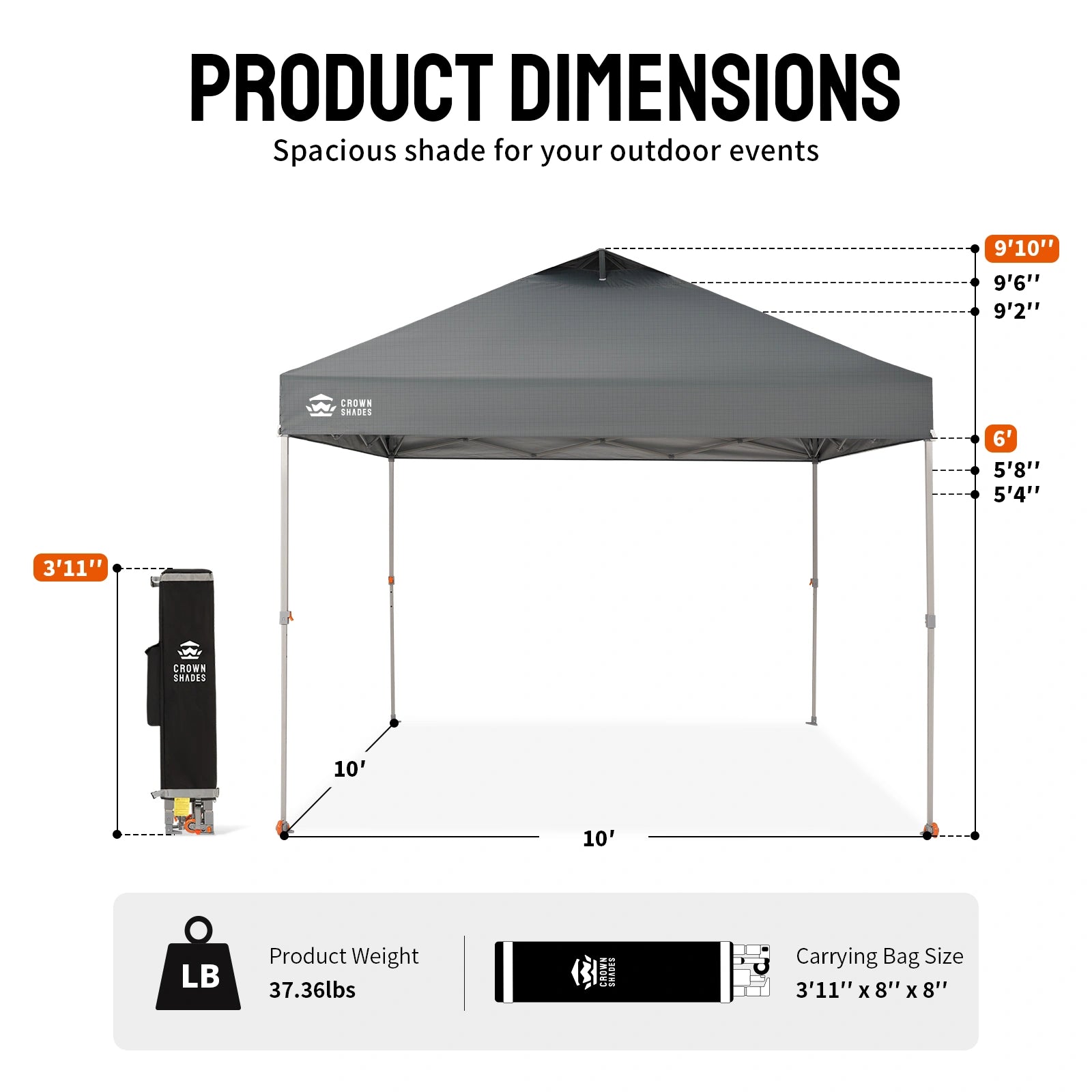 Roll-Glide 10'x10' Instant Canopy