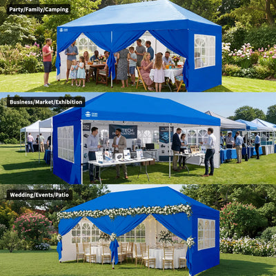 Swift-Lock 10'x20' Canopy | 6 Sidewalls with Windows