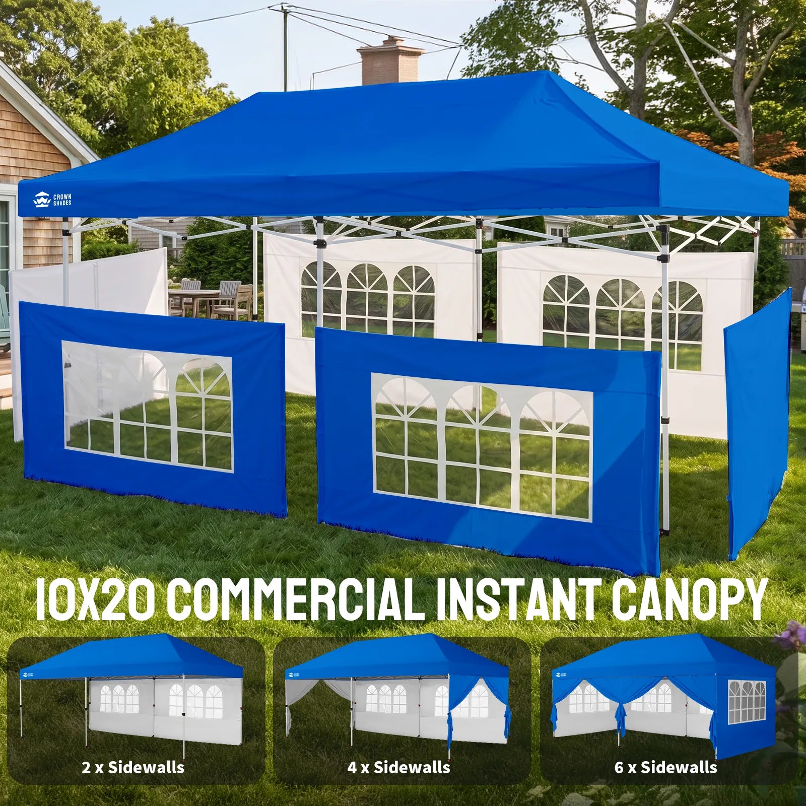 Swift-Lock 10'x20' Canopy | 6 Sidewalls with Windows