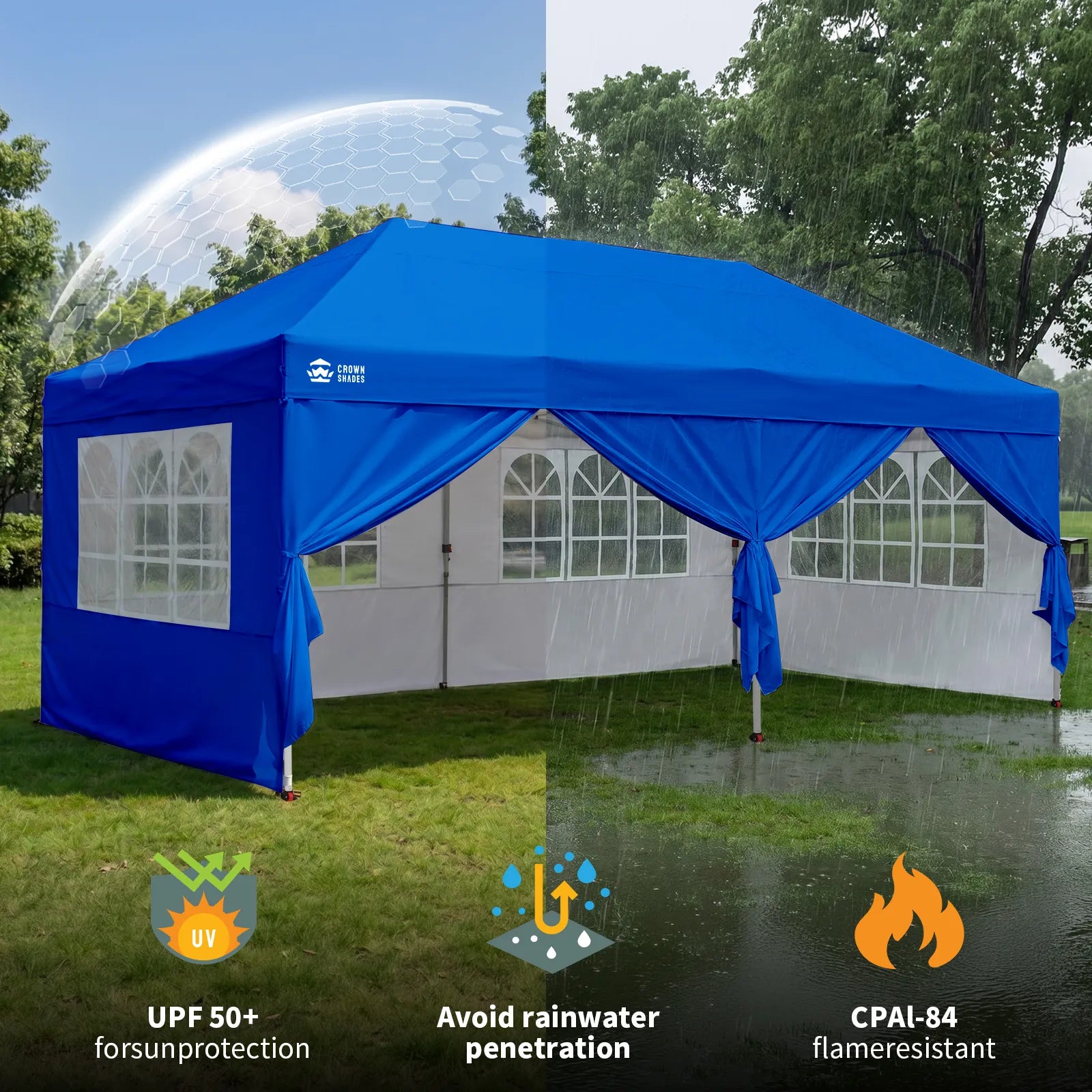 Swift-Lock 10'x20' Canopy | 6 Sidewalls with Windows
