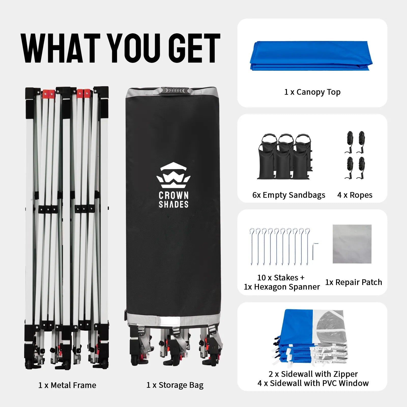 Swift-Lock 10'x20' Canopy | 6 Sidewalls with Windows
