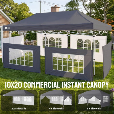 Swift-Lock 10'x20' Canopy | 6 Sidewalls with Windows