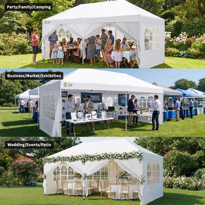 Swift-Lock 10'x20' Canopy | 6 Sidewalls with Windows