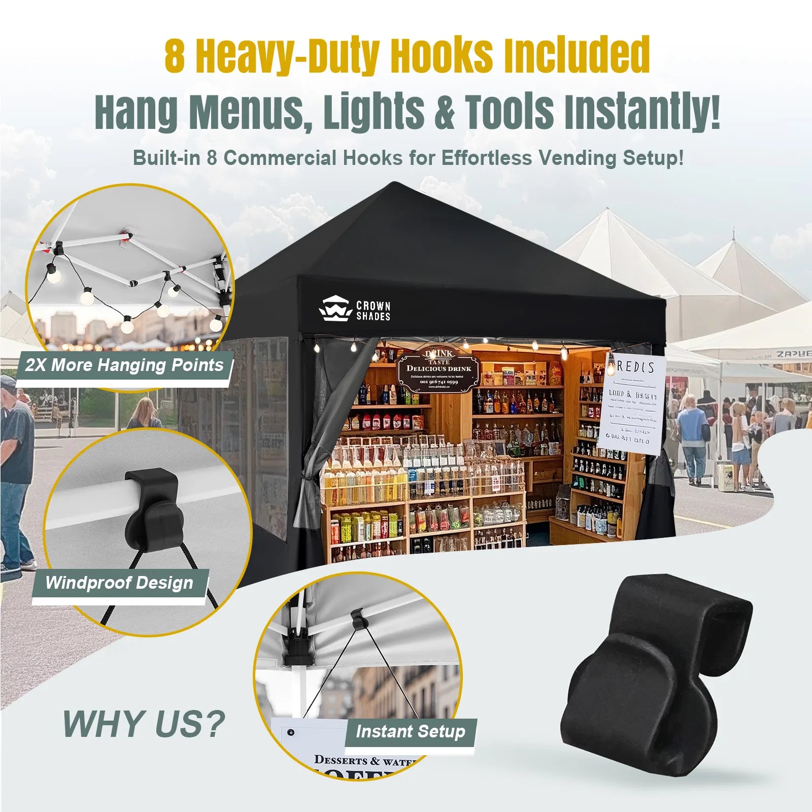 Vendo-Pro 10' x 10' Food Booth Canopy
