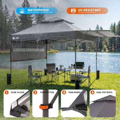 Vista 10' x 18' Canopy | Dual Awnings