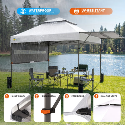 Vista 10' x 18' Canopy | Dual Awnings